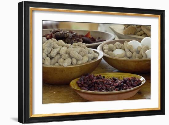 Peanuts, Eggs, and Dried Berries for Breakfast at a Reenactment on the Yorktown Battlefield-null-Framed Giclee Print