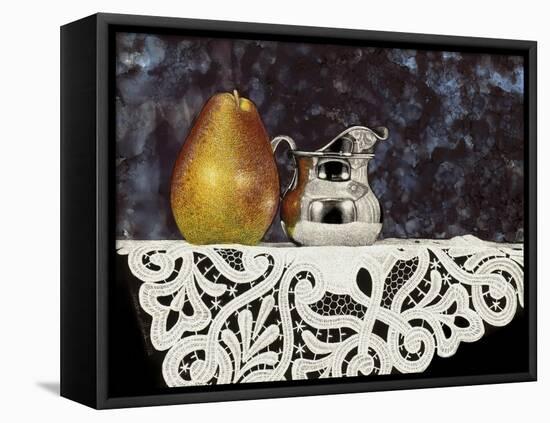 Pear and Silver Creamer-Sandra Willard-Framed Premier Image Canvas