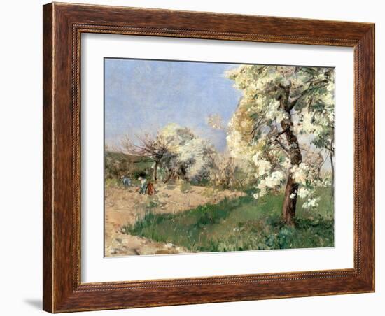 Pear Blossoms, Villiers-De-Bel-Childe Hassam-Framed Giclee Print