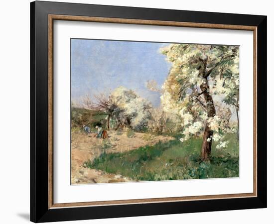 Pear Blossoms, Villiers-De-Bel-Childe Hassam-Framed Giclee Print