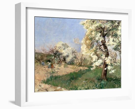 Pear Blossoms, Villiers-De-Bel-Childe Hassam-Framed Giclee Print