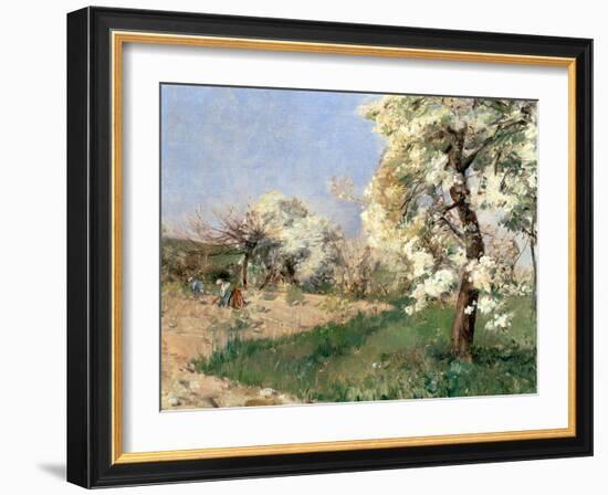 Pear Blossoms, Villiers-De-Bel-Childe Hassam-Framed Giclee Print