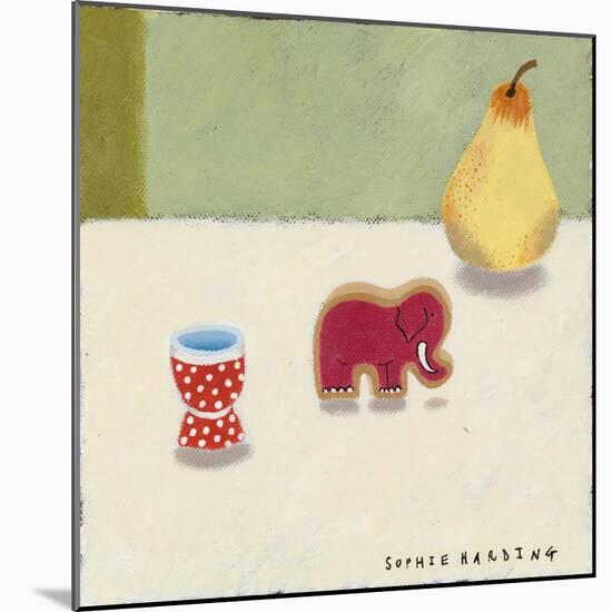 Pear, Elephant and Eggcup-Sophie Harding-Mounted Giclee Print