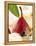 Pear in Red Wine with Cinnamon in Madeira Cream-null-Framed Premier Image Canvas