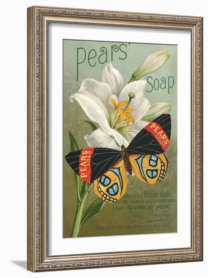 Pear's Soap Ad, Lily-null-Framed Art Print