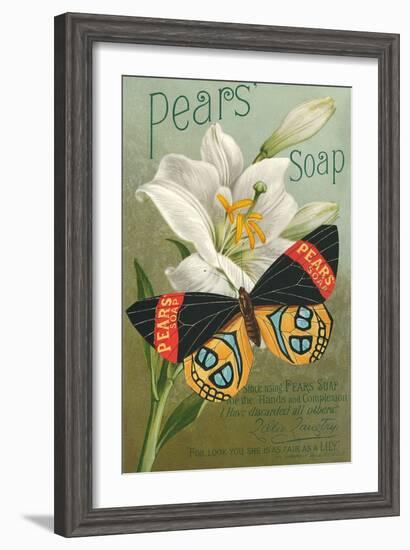 Pear's Soap Ad, Lily-null-Framed Art Print