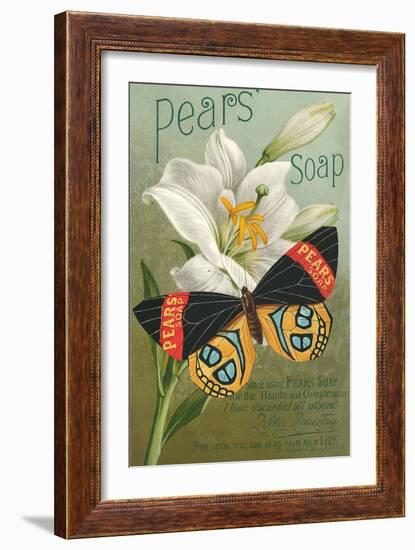 Pear's Soap Ad, Lily-null-Framed Art Print