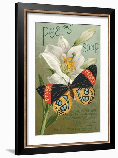 Pear's Soap Ad, Lily-null-Framed Art Print