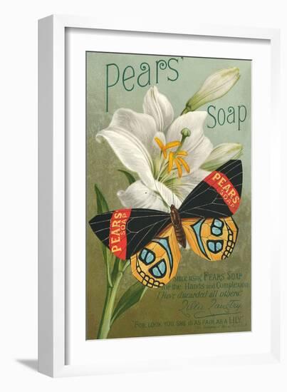 Pear's Soap Ad, Lily-null-Framed Art Print