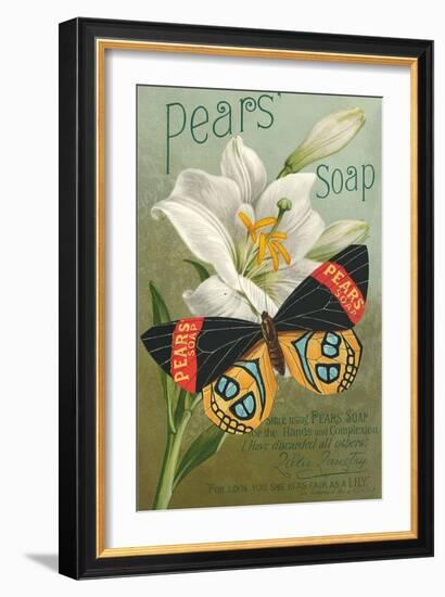 Pear's Soap Ad, Lily-null-Framed Art Print