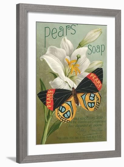 Pear's Soap Ad, Lily-null-Framed Art Print