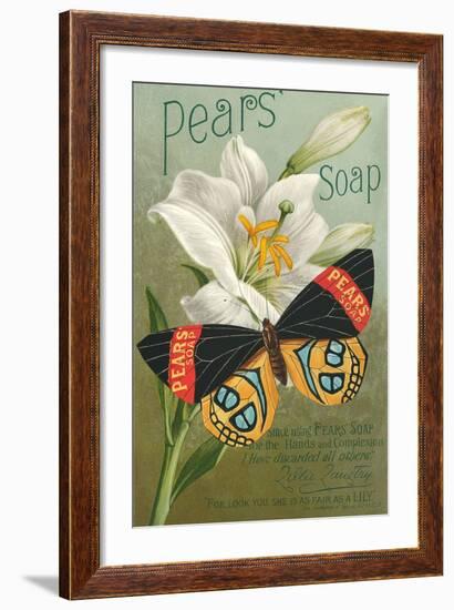 Pear's Soap Ad, Lily-null-Framed Art Print