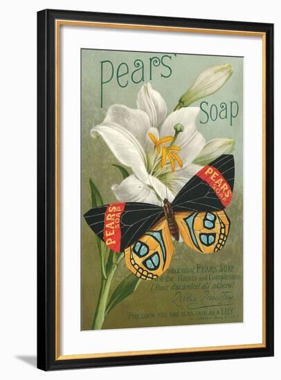 Pear's Soap Ad, Lily-null-Framed Art Print