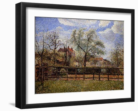 Pear Tree and Flowers in Eragny, Morning-Camille Pissarro-Framed Giclee Print