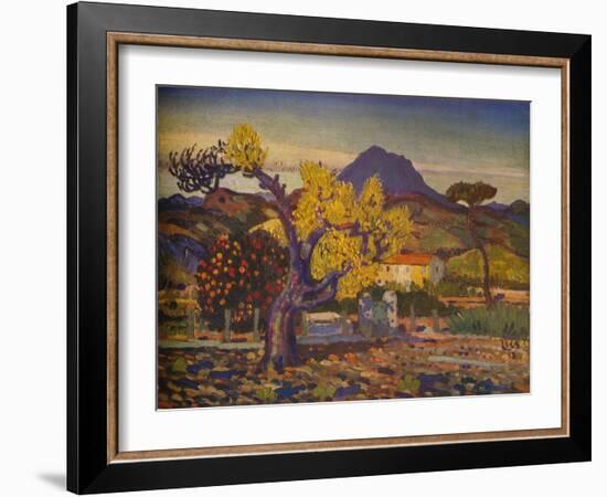 'Pear Tree in Blossom', 1913 (1932)-Derwent Lees-Framed Giclee Print