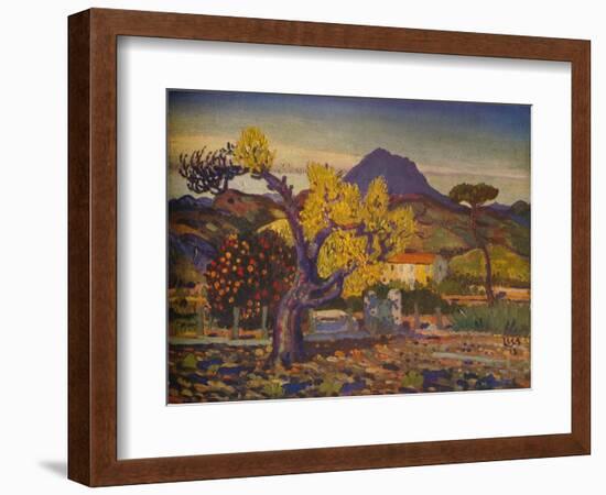 'Pear Tree in Blossom', 1913 (1932)-Derwent Lees-Framed Giclee Print