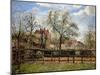 Pear Trees and Flowers at Eragny, Morning, 1886-Camille Pissarro-Mounted Giclee Print