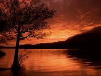 Red Sky at Sunset, Coniston Water, Consiton, Lake District, Cumbria, England, United Kingdom-Pearl Bucknall-Photographic Print
