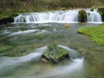 View Across Waterfall Over Weir on River Velika Pisnca to Prisank Mountain, Dolina, Slovenia-Pearl Bucknell-Photographic Print