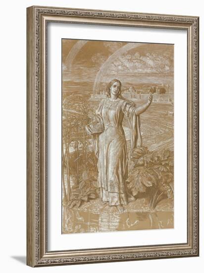 Pearl, (Metalpoint Heightened with White and Yellow and with Scratching)-William Holman Hunt-Framed Giclee Print