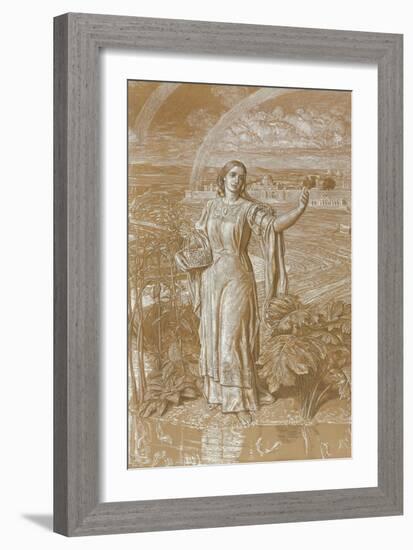 Pearl, (Metalpoint Heightened with White and Yellow and with Scratching)-William Holman Hunt-Framed Giclee Print