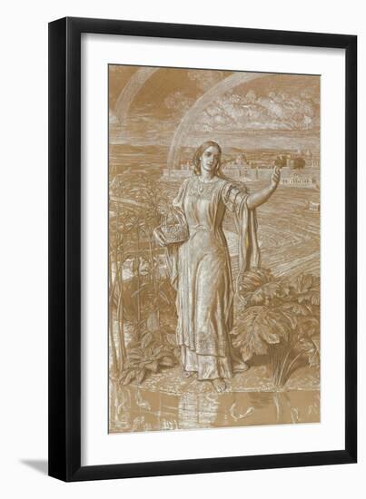 Pearl, (Metalpoint Heightened with White and Yellow and with Scratching)-William Holman Hunt-Framed Giclee Print