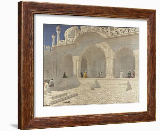 Pearl Mosque at Delhi, 1876/79 (Oil on Canvas)-Vasili Vasilievich Vereshchagin-Framed Giclee Print