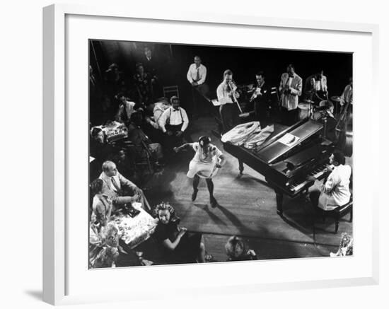 Pearl Primus Performing to Honeysuckle Rose at Gjon Mili's Studio-Gjon Mili-Framed Premium Photographic Print