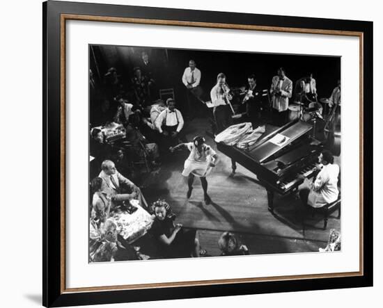 Pearl Primus Performing to Honeysuckle Rose at Gjon Mili's Studio-Gjon Mili-Framed Premium Photographic Print