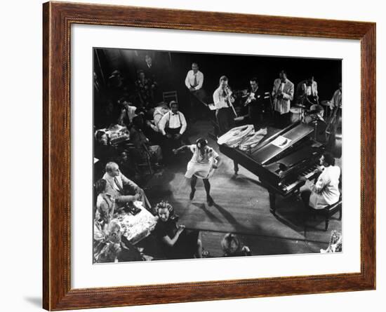 Pearl Primus Performing to Honeysuckle Rose at Gjon Mili's Studio-Gjon Mili-Framed Premium Photographic Print