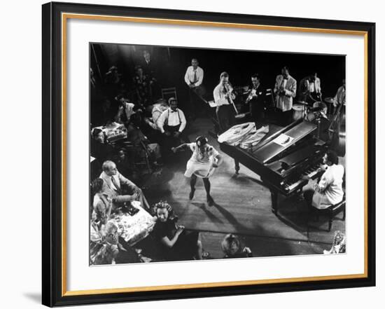 Pearl Primus Performing to Honeysuckle Rose at Gjon Mili's Studio-Gjon Mili-Framed Premium Photographic Print