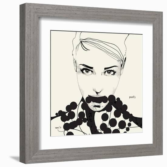 Pearls-Manuel Rebollo-Framed Art Print