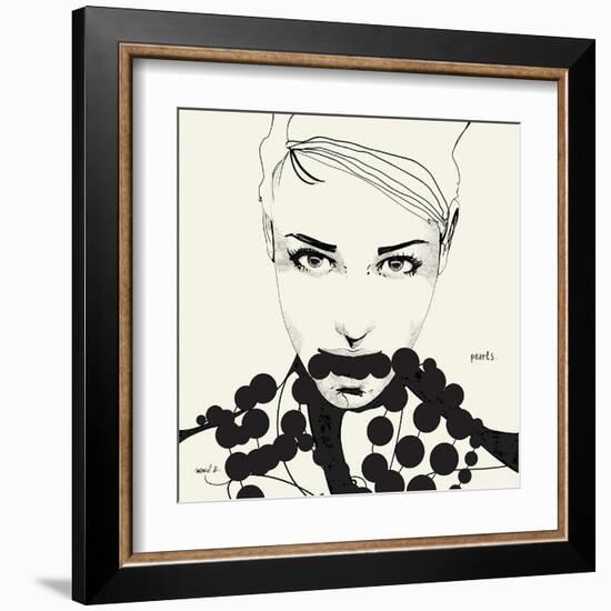 Pearls-Manuel Rebollo-Framed Art Print