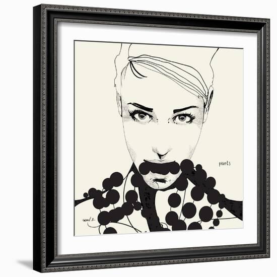 Pearls-Manuel Rebollo-Framed Art Print