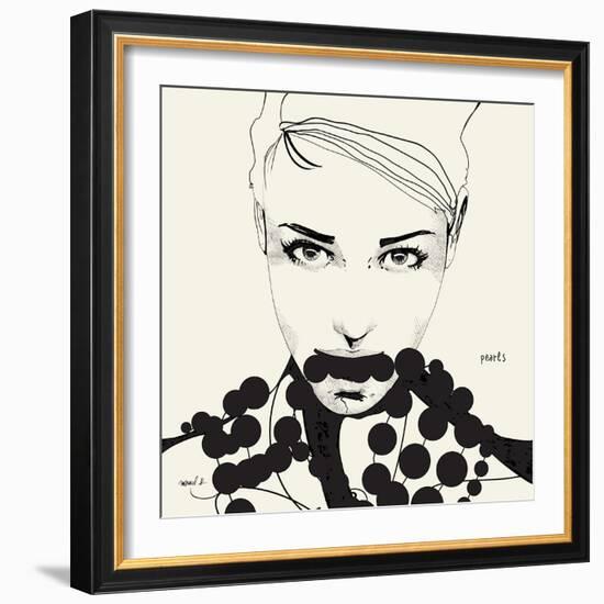 Pearls-Manuel Rebollo-Framed Art Print