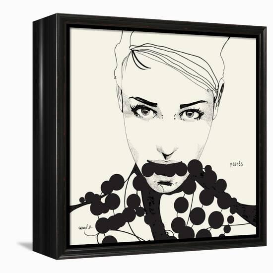 Pearls-Manuel Rebollo-Framed Stretched Canvas