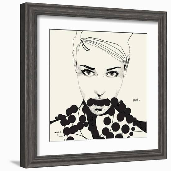 Pearls-Manuel Rebollo-Framed Art Print