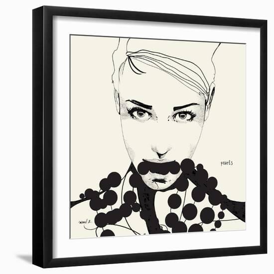 Pearls-Manuel Rebollo-Framed Art Print