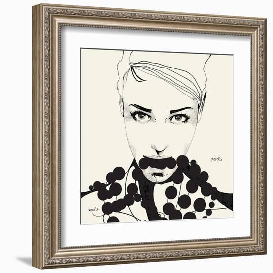 Pearls-Manuel Rebollo-Framed Art Print