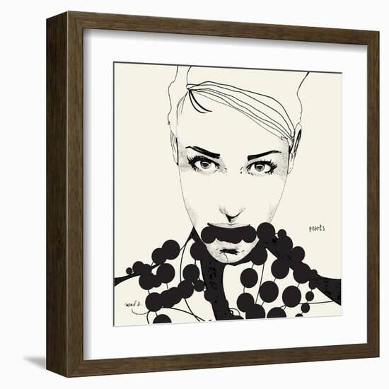 Pearls-Manuel Rebollo-Framed Art Print