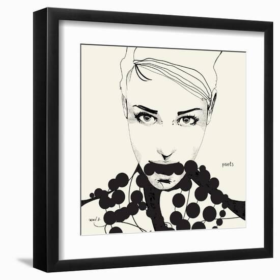 Pearls-Manuel Rebollo-Framed Art Print