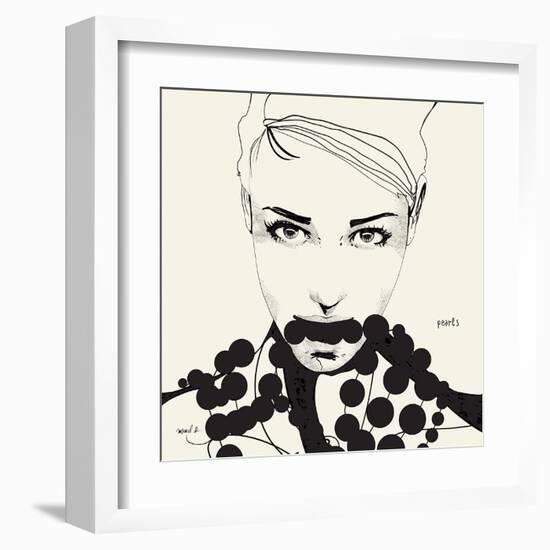 Pearls-Manuel Rebollo-Framed Art Print