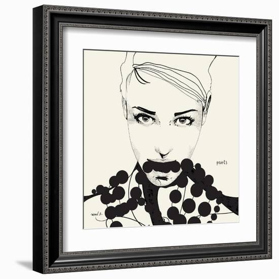 Pearls-Manuel Rebollo-Framed Art Print