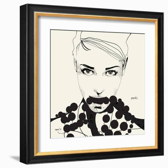 Pearls-Manuel Rebollo-Framed Art Print