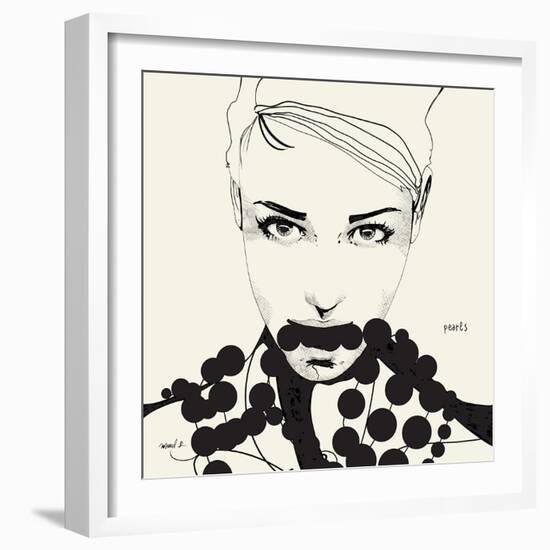 Pearls-Manuel Rebollo-Framed Art Print