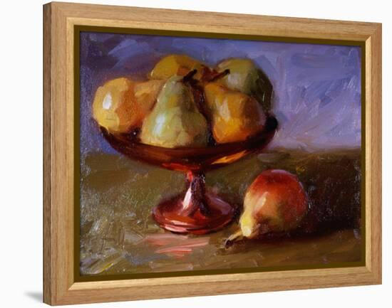 Pears and Copper Dish-Pam Ingalls-Framed Premier Image Canvas