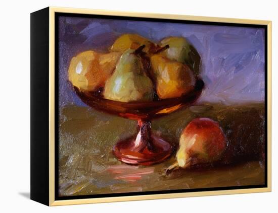 Pears and Copper Dish-Pam Ingalls-Framed Premier Image Canvas