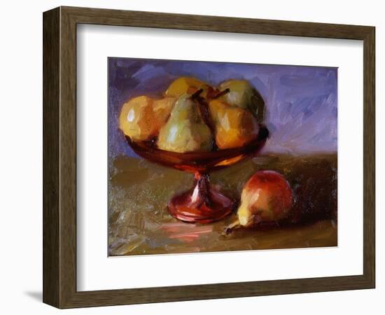 Pears and Copper Dish-Pam Ingalls-Framed Giclee Print