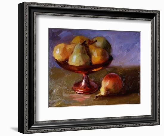 Pears and Copper Dish-Pam Ingalls-Framed Giclee Print