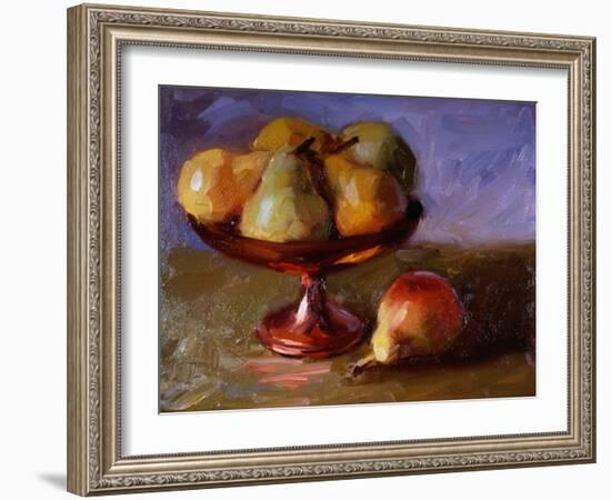 Pears and Copper Dish-Pam Ingalls-Framed Giclee Print